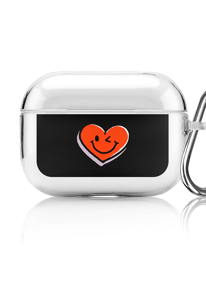 Stylizedd Classic Clear printed Case for Apple AirPods Pro 2nd Generation Thin Transparent Cover [Designed for Apple AirPods Pro 2nd Generation] - Winking Heart  - Image 1