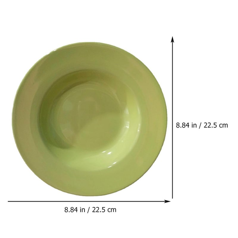 Ceramic Straw Hat Pasta Plate Green Serving Dish For Salad And Appetizers - Image 3