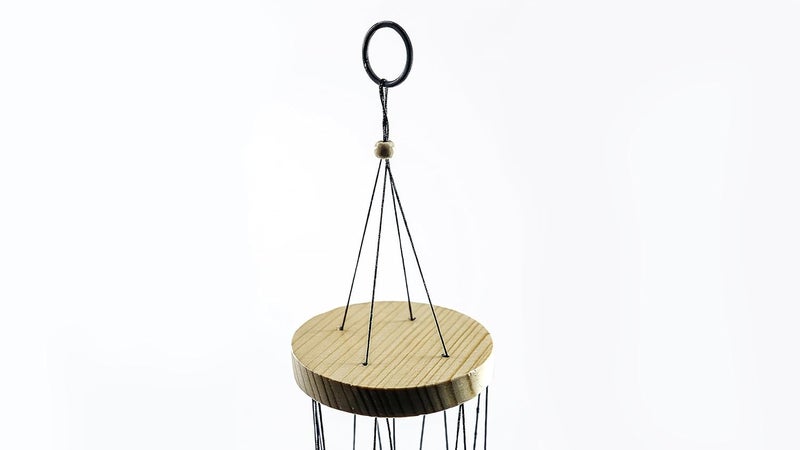 DigaNT Himalayan Melody Feng Shui Yin Yang 28 Inches Wind Chime - 6 Black Metal Chimes Vastu Chime for Outside, Garden, Balcony, Courtyard| Home Décor Accessories - Image 3