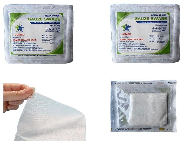 JOMED Buy JOMED Waterproof & Transparent Film Dressing,Size : 10x12cm 10 pcs, GET FREE (2pcs) Gauze swabs Sterile 7.5cm x 7.5cm x 8ply 4 pcs per pack - Image 5