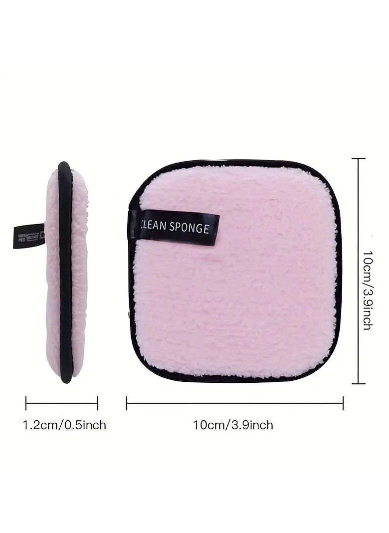 Reusable Makeup Remover Pads Soft Facial Cleansing Cloths Washble Square Ideal For Daily Use