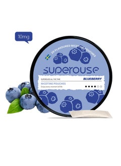 superouse Nicotine Tablets 10mg, Cigarette Quit Aid, Synthetic Nicotine Pouch Ingredient, Dental Cigarette Patch,Craving and Withdrawal Symptoms Reduction 20Pcs - Blueberry  - Image 1