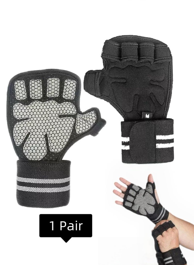 JoyousSto Workout & Weight Lifting Gloves for Men & Women - Non-Slip Grip, Adjustable Wrist Support, Breathable, Lightweight Training Gloves for Home Gym and Fitness Accessories - Image 1