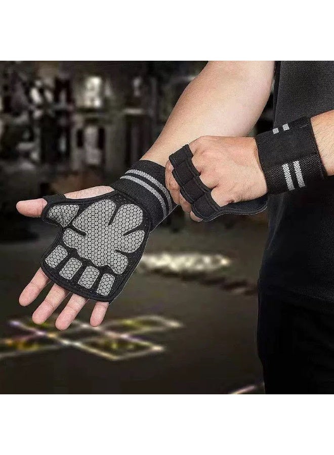 JoyousSto Workout & Weight Lifting Gloves for Men & Women - Non-Slip Grip, Adjustable Wrist Support, Breathable, Lightweight Training Gloves for Home Gym and Fitness Accessories - Image 2