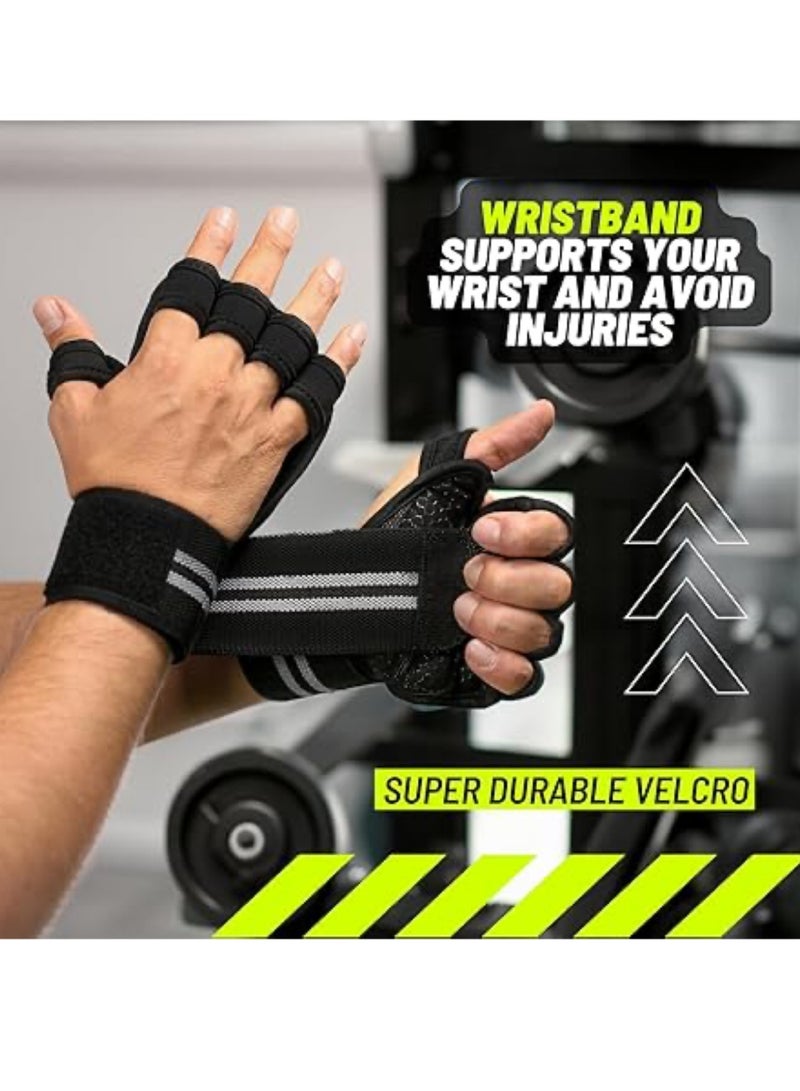 JoyousSto Workout & Weight Lifting Gloves for Men & Women - Non-Slip Grip, Adjustable Wrist Support, Breathable, Lightweight Training Gloves for Home Gym and Fitness Accessories - Image 3