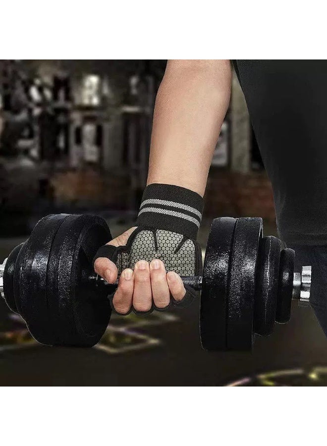 JoyousSto Workout & Weight Lifting Gloves for Men & Women - Non-Slip Grip, Adjustable Wrist Support, Breathable, Lightweight Training Gloves for Home Gym and Fitness Accessories - Image 5