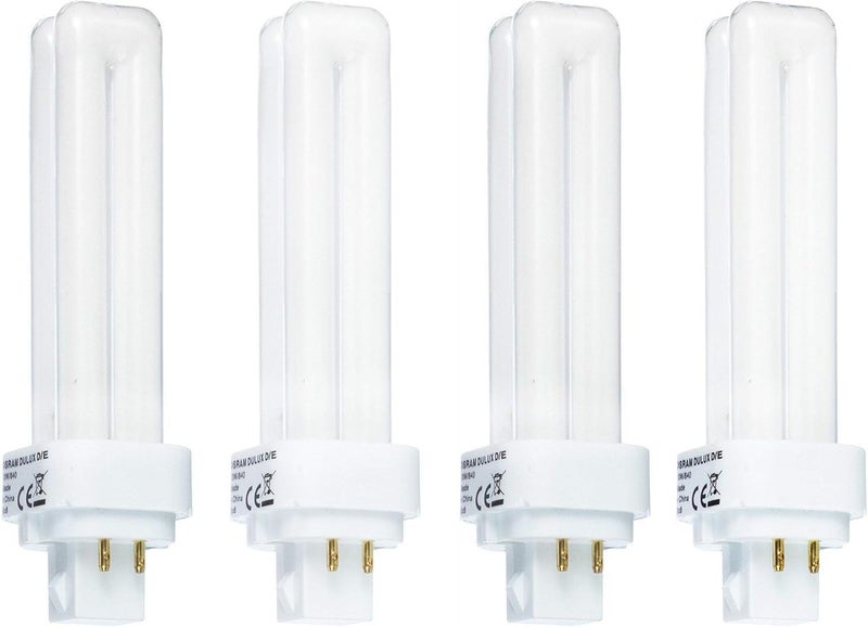 أوسرام ديولكس DE 4 Pin Bulb 18W أبيض دافئ، مصباح موفر للطاقة (عبوة من 4) - Image 2