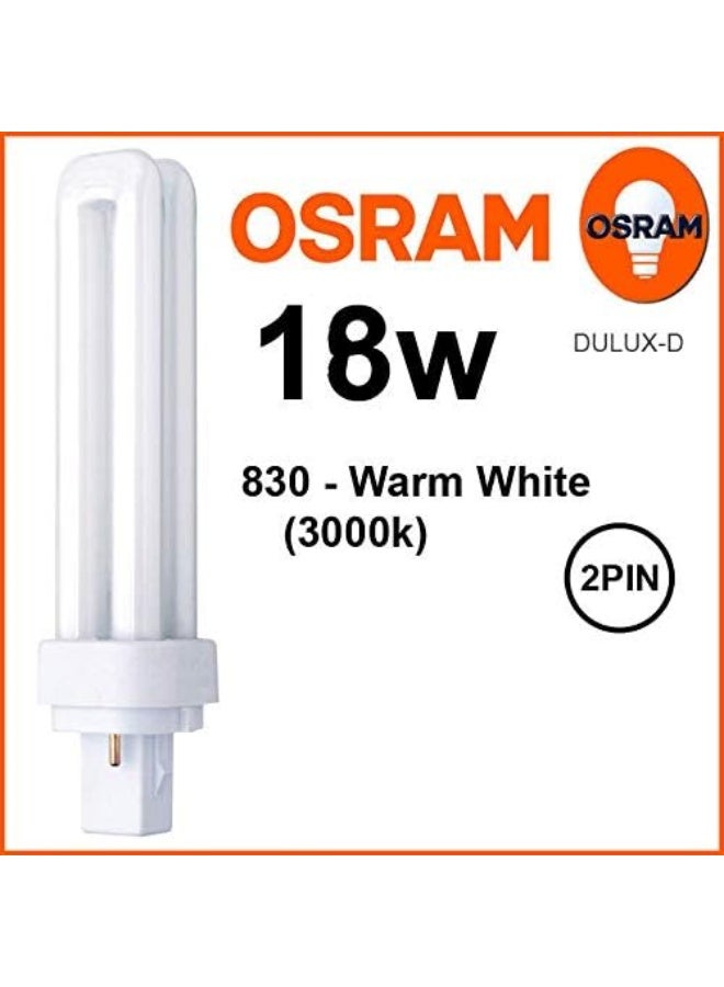 أوسرام ديولكس DE 4 Pin Bulb 18W أبيض دافئ، مصباح موفر للطاقة (عبوة من 4) - Image 3