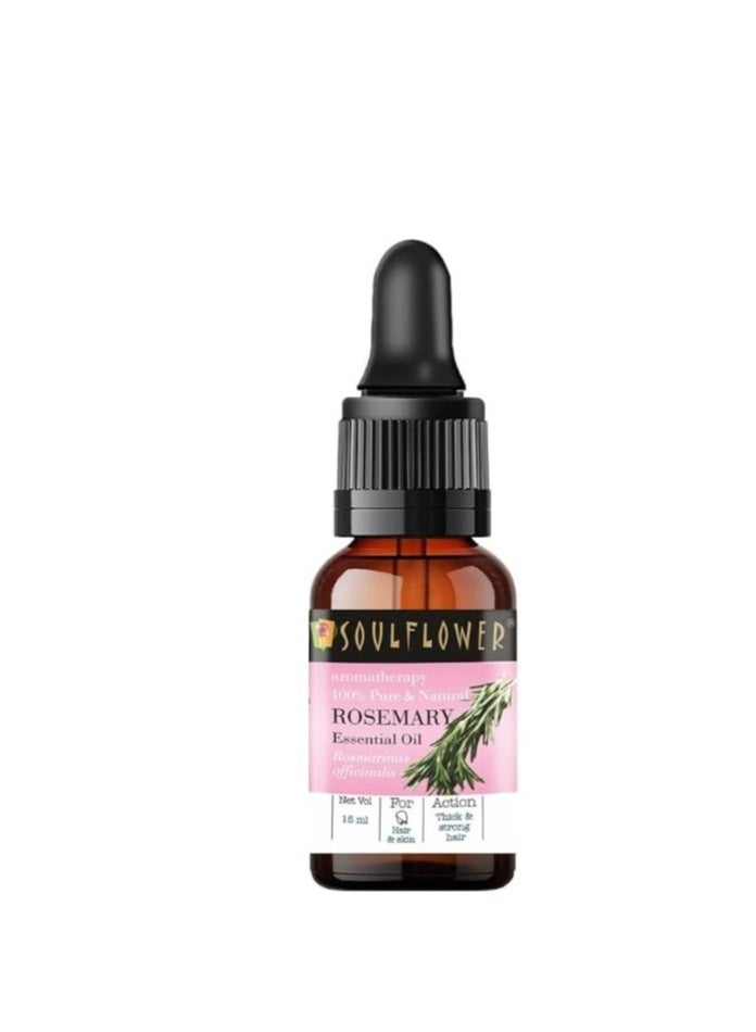 Soulflower Rosemary Essential Oil 15ml & Oilve Carrier Oil 225ml Combo| Hair Growth, Hair Fall Control, Healthy Scalp, Strengthen Roots | 100% Pure, Natural, Orgainic, Ecocert Certified Pack of 2 - Image 3