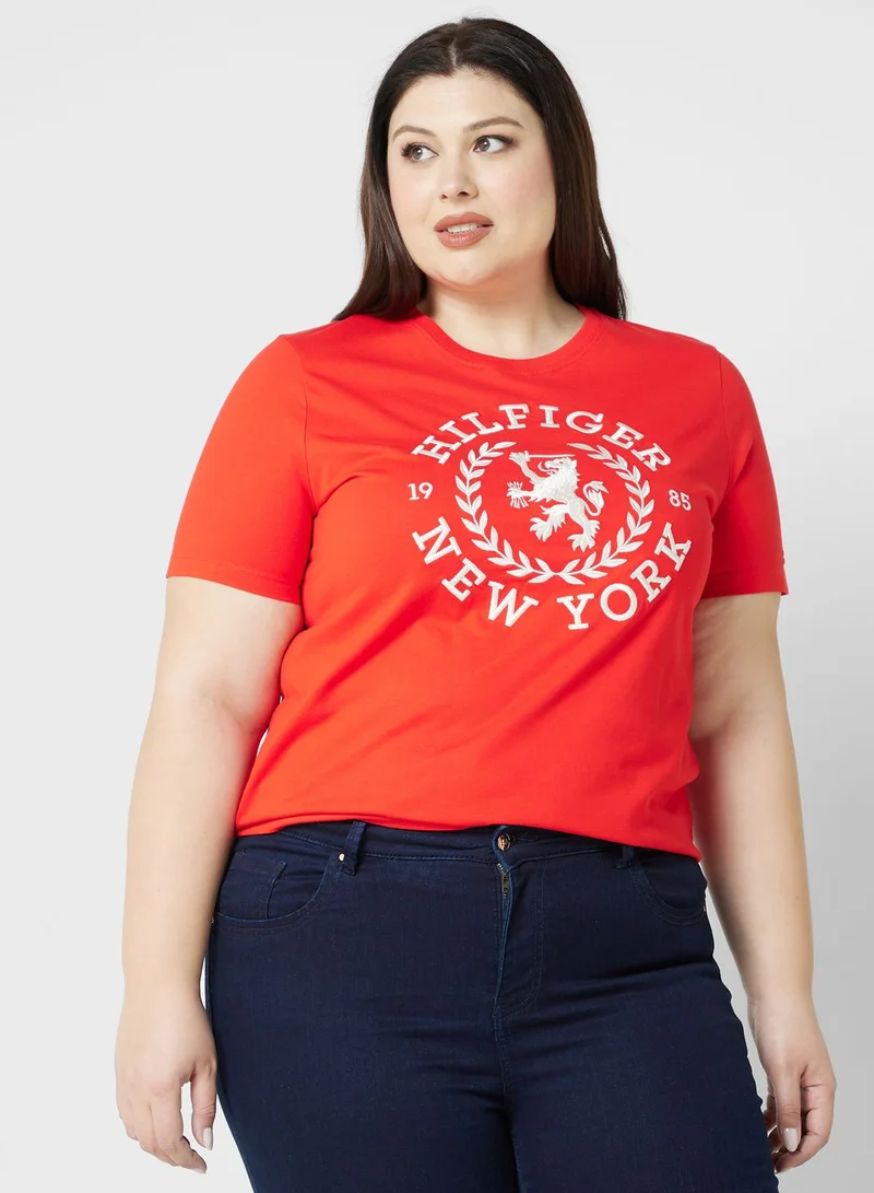 TOMMY HILFIGER Crew Neck Logo Printed T-Shirt