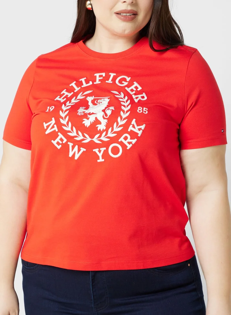 TOMMY HILFIGER Crew Neck Logo Printed T-Shirt