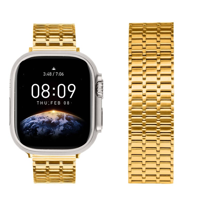 سوار ساعة ذكية سوار نايلون حلقي متوافق باللون Starlight قابل للتعديل مع Apple Watch 38/40/41/42/44/45/49mm بملاءمة قابلة للتعديل وحزام بديل - Image 5