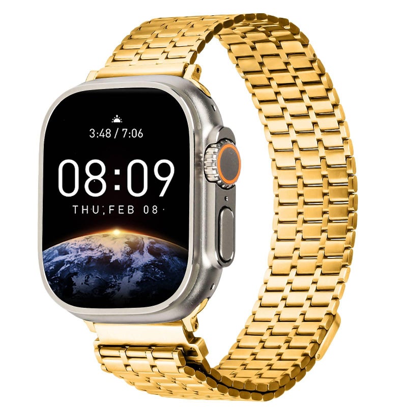 سوار ساعة ذكية سوار نايلون حلقي متوافق باللون Starlight قابل للتعديل مع Apple Watch 38/40/41/42/44/45/49mm بملاءمة قابلة للتعديل وحزام بديل - Image 4