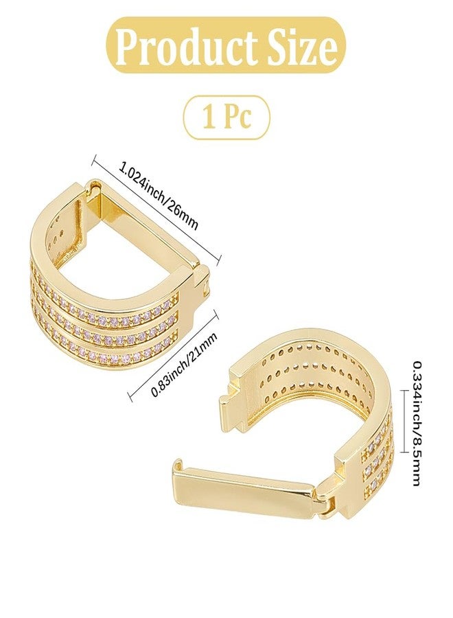 CABODYALS Mens Classic Square Cubic Zirconia Neck Tie Rings Gold Tone Solid Necktie Clasp Rhinestone Crystal Bling Shiny Tie Tacks Ring Holder Accessories for Men Wedding Business Jewelry Gift Party - Image 2