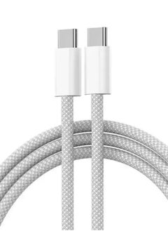 ION 1M USB C Fast Charging Cable for iPhone - Durable and Heat-Resistant - White - Original Type-C Charging Cable - 1M Type-C Charger Cable - Supports New iPhone Devices and Galaxy - Galaxy Charging Cable - Type-C Charging Cable - Original Type-C to Lightning Cable - iPhone Charging Cable - Mobile Cable  - Image 1