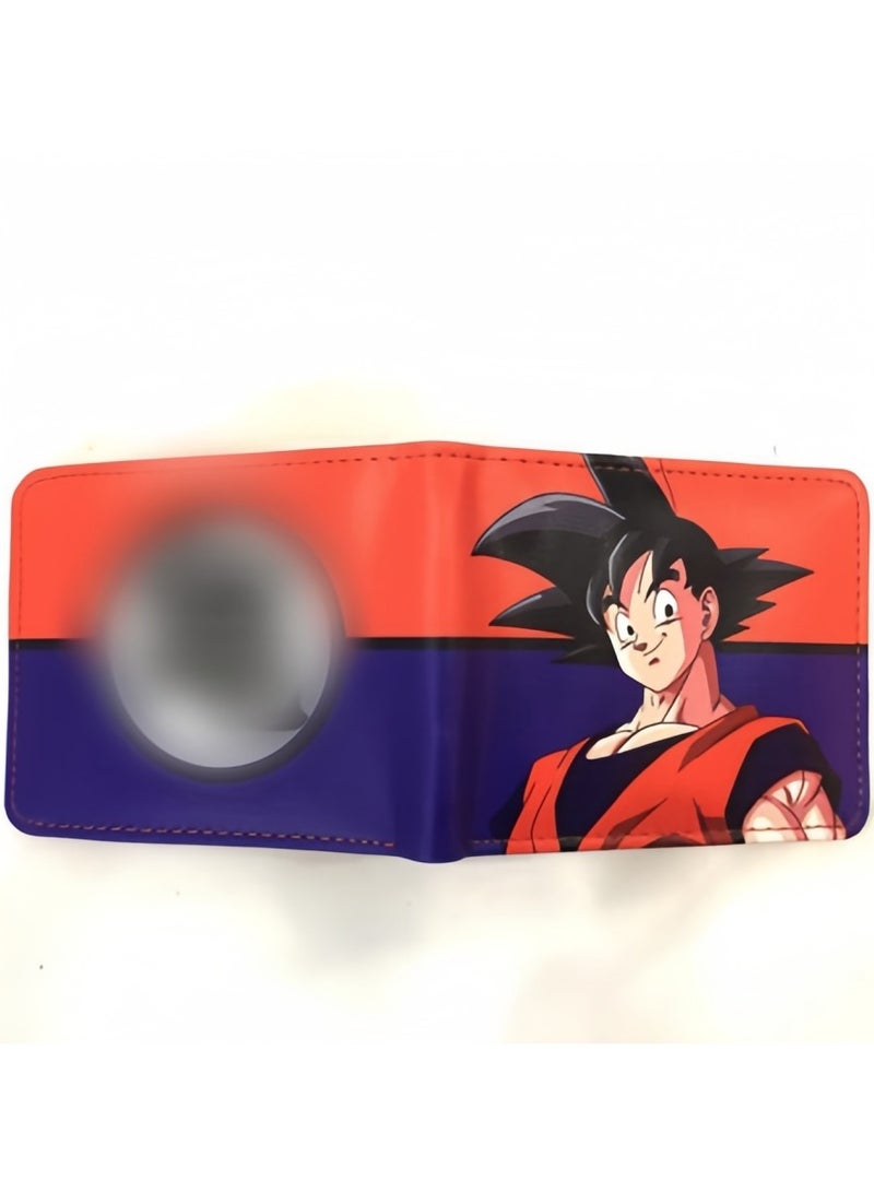 KUYING Dragon Ball PU Short Personalized Leather Wallet Card Bag 