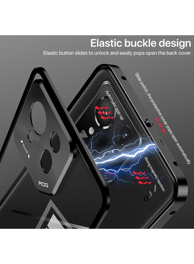S-TOP Case For ASUS ROG Phone 9 Pro Snap Buckle Metal Frame Glass Back Panel Phone Case - Image 3