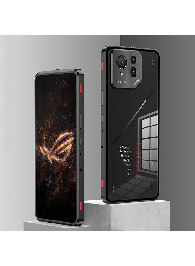 S-TOP Case For ASUS ROG Phone 9 Pro Snap Buckle Metal Frame Glass Back Panel Phone Case - Image 2