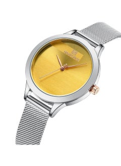 NAVIFORCE Elegant Women's Quartz Watch Stylish Round Dial with Minimalist Design Stainless Steel Mesh Strap Fashionable Timepiece for Everyday Wear and Special Occasions  - Image 2