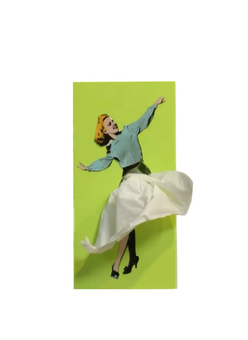 Flying Skirt Tissue Box Easy Access Funny Tabletop Tissue Box Holder for Kitchen Dining Coffee Table Paper Towel Storage Box (Green) - pzsku/ZC604FD00AEED60E59E5CZ/45/_/1732268850/65c0f2b7-afc5-4a6f-aa70-f77cda1a6acf