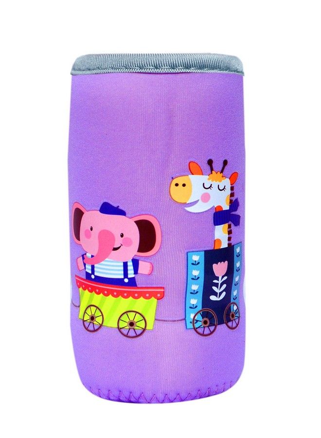 Alya The Cheeky Kidzz Reusable Adjustable Baby Feeding Bottle Cover Sleeve Cartoon Print With Holding Strap Suitable For 120Ml 220Ml 240Ml Slim Neck Feeding Milk;Water Feeder Bottles (Design 24) - Image 1