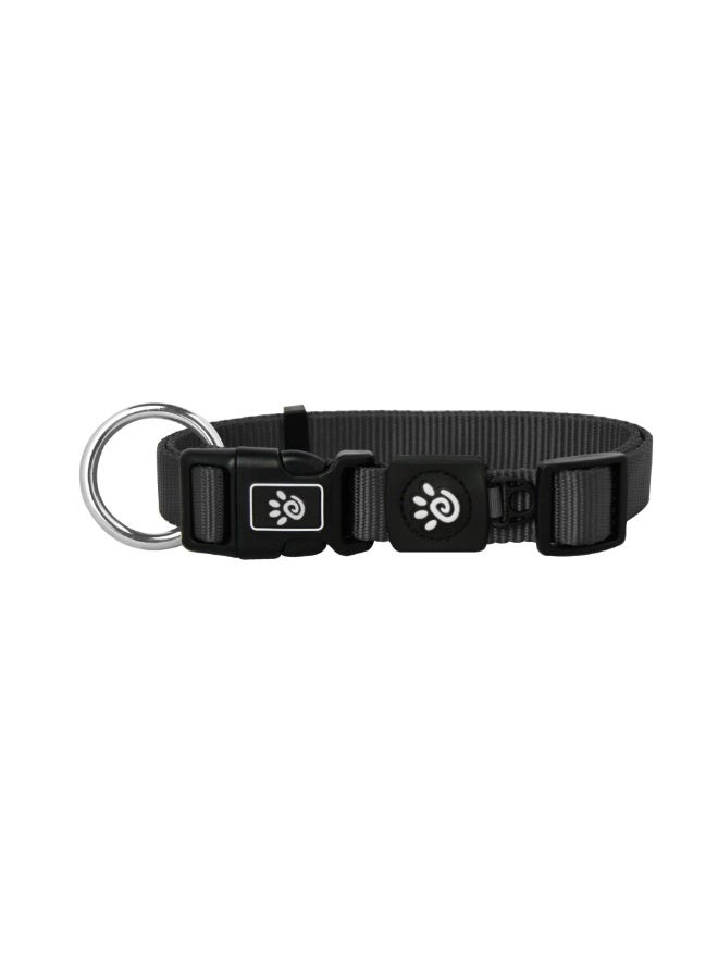 dog collar large Nylon o-ring gray (40-62x2.5cm)