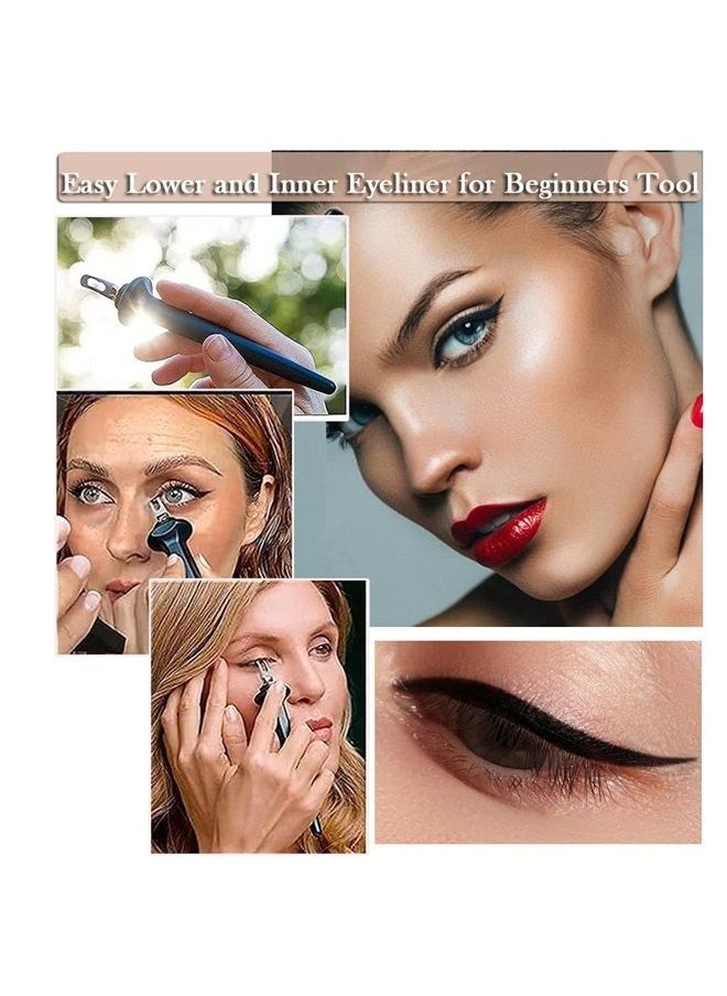Aaiffey - Eyeliner Applicator Kit, Eyeliner Guide with Eyeliner Cream Reusable Silicone Eye Liner Tool Waterproof Long Lasting Eyeliner Easy No-Skip Eyeliner (eyeliner tool +brown eyeliner creams) - Image 1