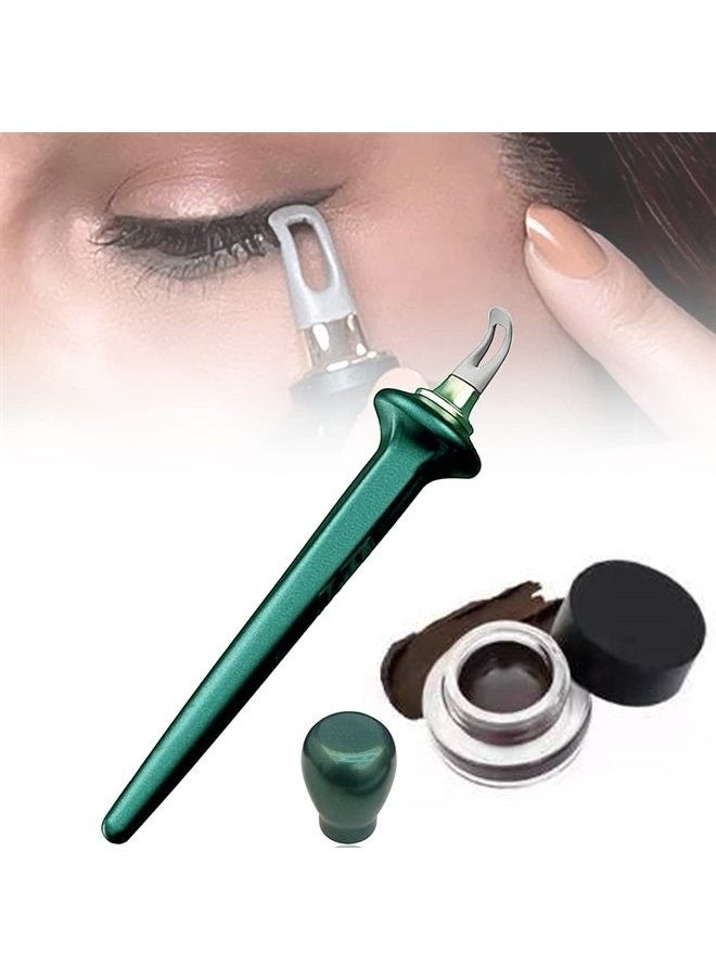 Aaiffey - Eyeliner Applicator Kit, Eyeliner Guide with Eyeliner Cream Reusable Silicone Eye Liner Tool Waterproof Long Lasting Eyeliner Easy No-Skip Eyeliner (eyeliner tool +brown eyeliner creams) - Image 1
