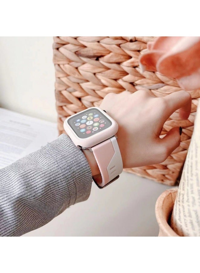 Loquat For Iwatch Strap Silicone Ultra Strap For Apple49mSE8 For Apple Watch Case Suit-Color:Black Gray-Dimensions:38mm  - Image 5