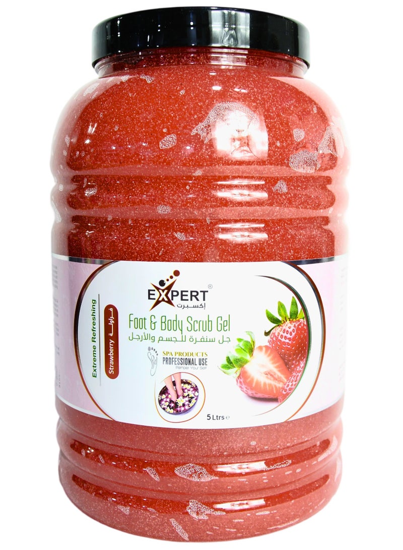 إكسبرت اكسبيرت – جل سكراب للجسم والقدم بالفراولة – ترطيب وانتعاش فائق – 5 لتر