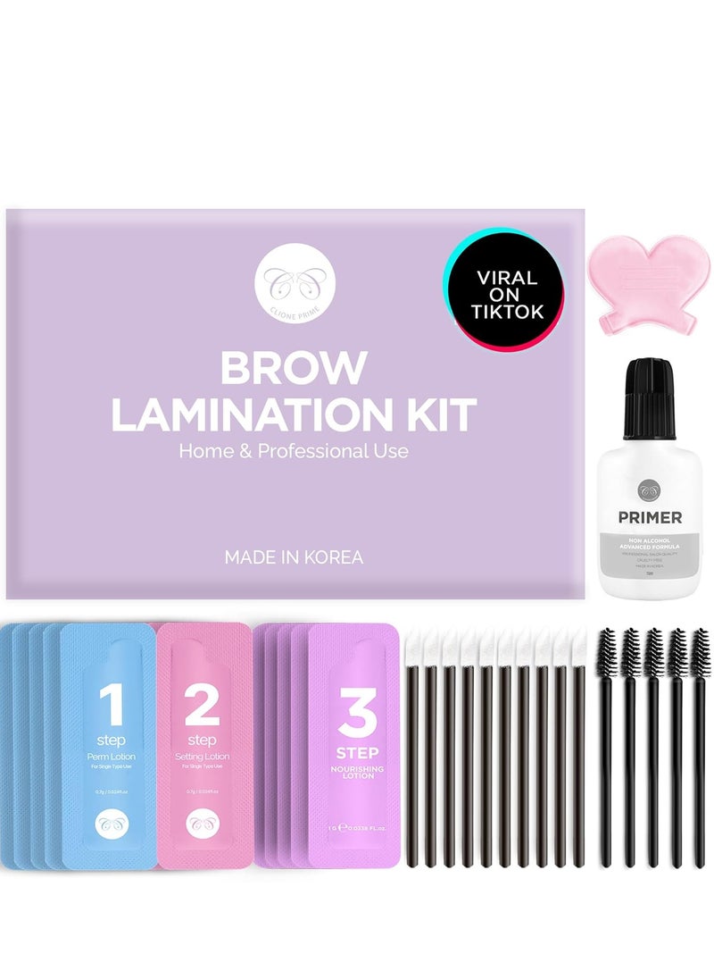 CLIONE PRIME - At Home Brow Lamination Kit - DIY Eyebrow Lamination Kit Professional Eye Brow Perm Kit Instant DIY Eyebrow Lift Kit for Fuller Thicker Brows Lasts For Upto 8 Weeks - Image 1