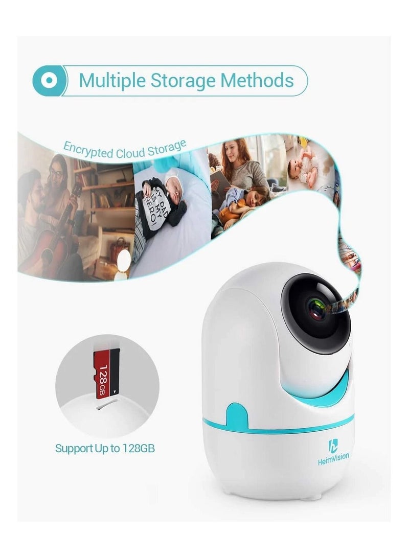 HeimVision HM202A 3MP 2K Security Camera With Smart Night Vision/Ptz/Two-Way Audio, 2.4GHz Wireless Home Surveillance IP Camera For Baby/Elder/Pet/Nanny Monitor, Cloud Service/Microsd Support - Image 3