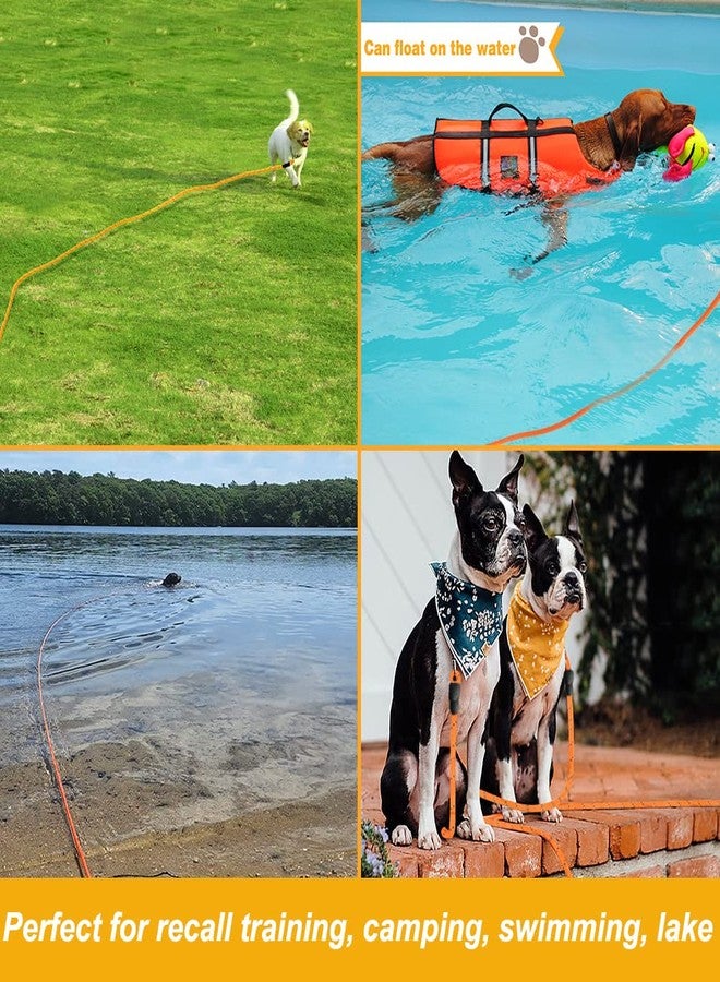 Vivifying Floating Long Dog Leash, 20ft Dog Training Leash for Outside and Yard, Reflective Long Line Lead with Soft Handle for Beach and Swimming (Orange) - Image 5