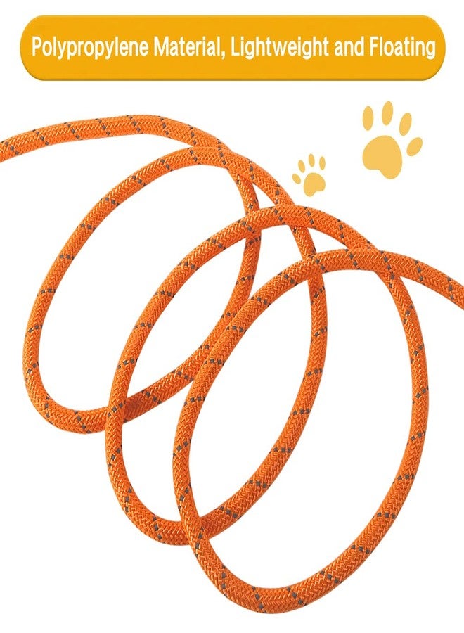 Vivifying Floating Long Dog Leash, 20ft Dog Training Leash for Outside and Yard, Reflective Long Line Lead with Soft Handle for Beach and Swimming (Orange) - Image 2
