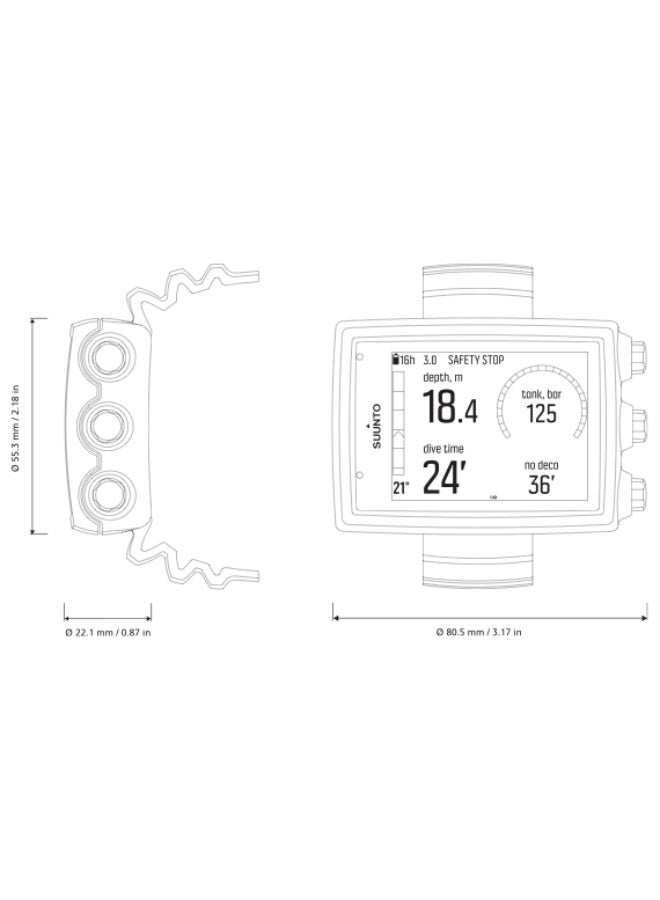 سانتو جهاز غوص سونتو إي أو إن كور باللون الأسود بالكامل - Image 4