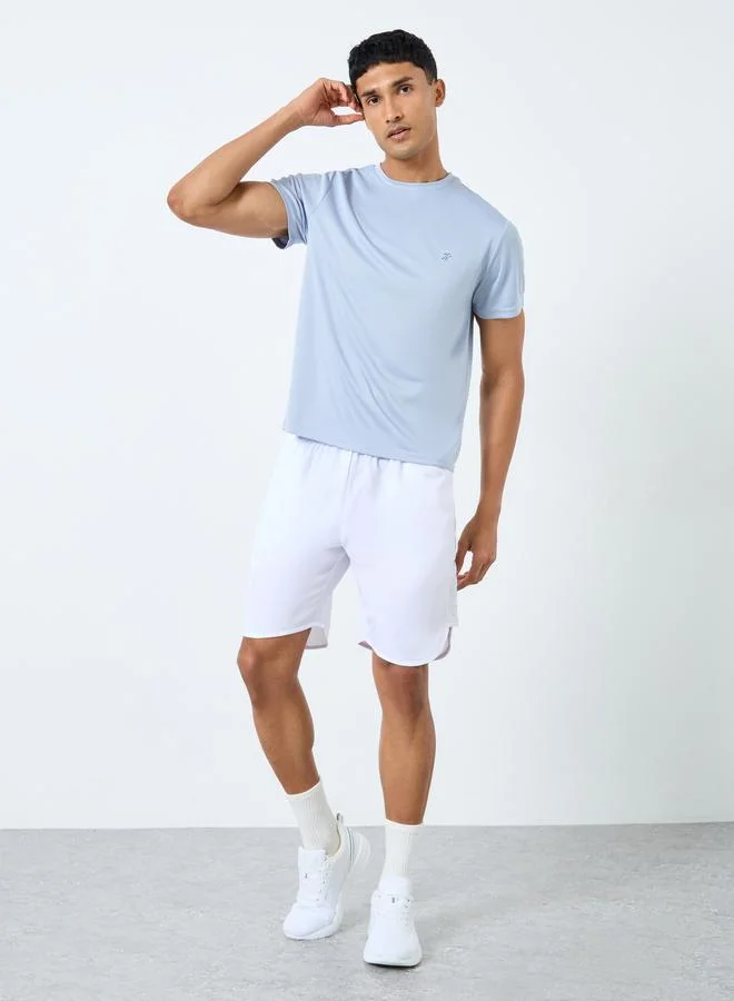Styli Styli Regular Dry Fit Active T-Shirt with Logo Detail