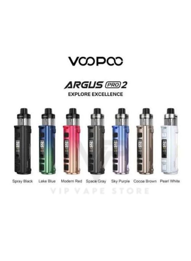 VOOPOO Drag Argus Pro 2 Sky Purple Vape Refill Juice Kit Pod System 3 Professional Modes with 5ml Tank An Adjustable Top Airflow 80W 3000mA - Image 2
