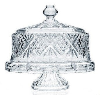 Godinger Dublin Crystal Cake Plate with Dome Cover - Image 4
