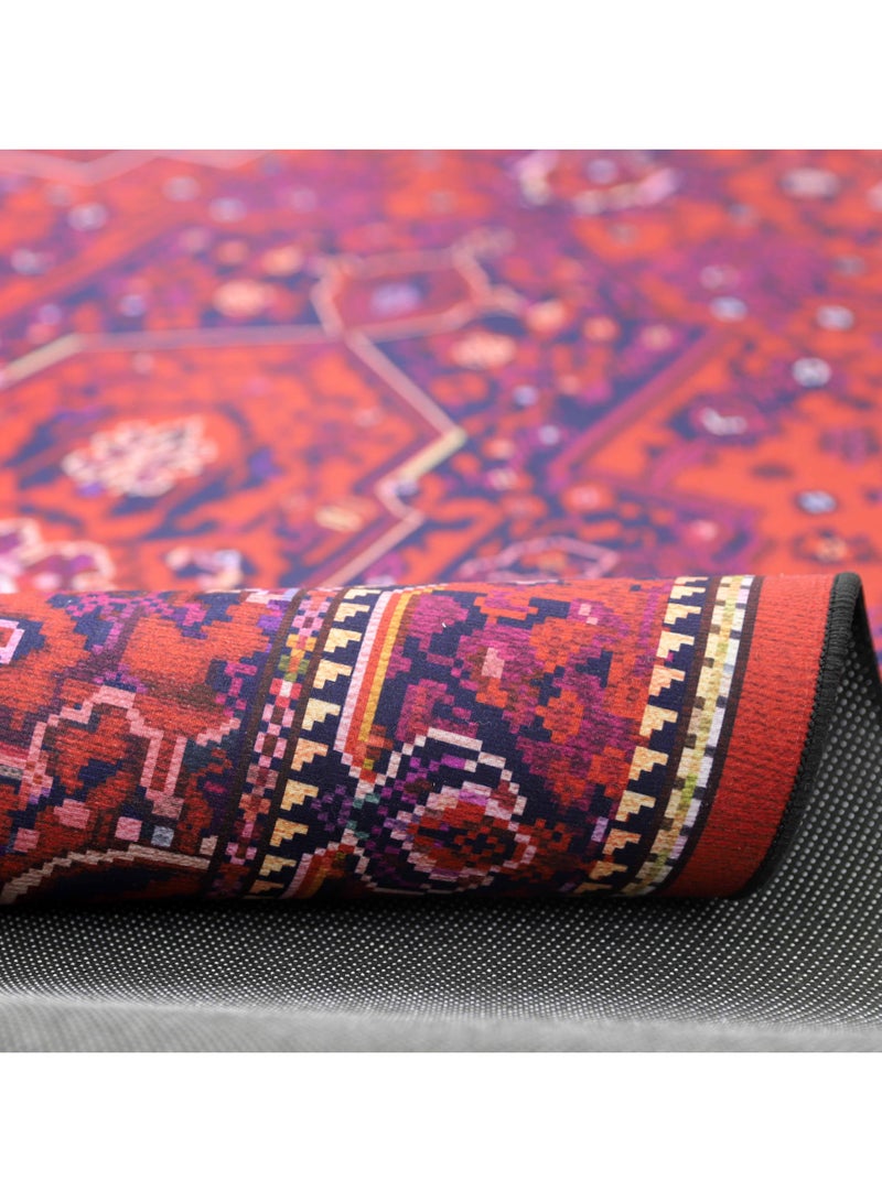 Alkaffary Rug, Area Rug, Heritage Design with High-Quality Materials, Authentic Style, 165X260 cm, Red - Image 4