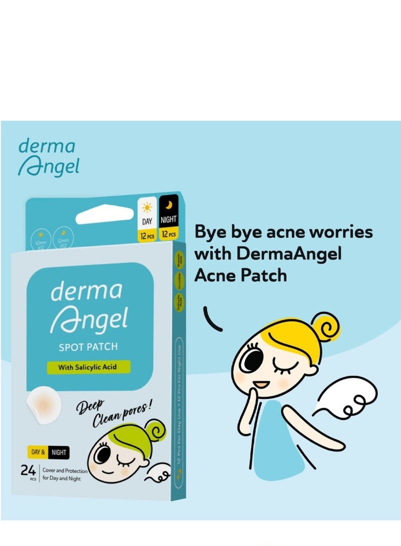 DERMA ANGEL Spot Patch With Salicylic Acid Day & Night 24 PCS - Image 1