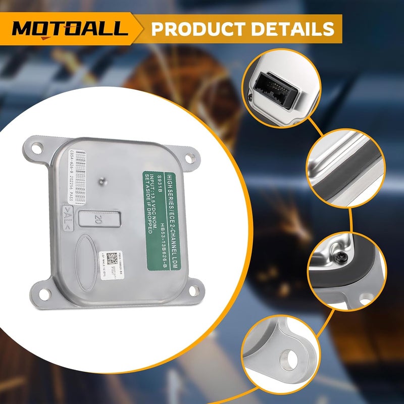 MOTOALL FB53-13B626-B Xenon Ballast Module Control Unit for Ford Explorer 2016-2019 - Image 4