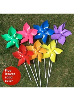 Macaron Flower Classroom Opening Year's Day June 1 Graduation Decoration Matching Sucker White Blue Double Color-Color:Five-leaf Solid Color 10 Pieces (eight Colors Available (comes With Base And Pole)
