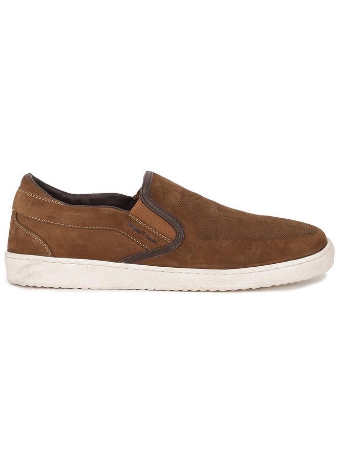 Hush Puppies - Hush Puppies Mens Smith PERF Slip ON Light Brown Sneaker - 9 UK (8533399) - Image 1