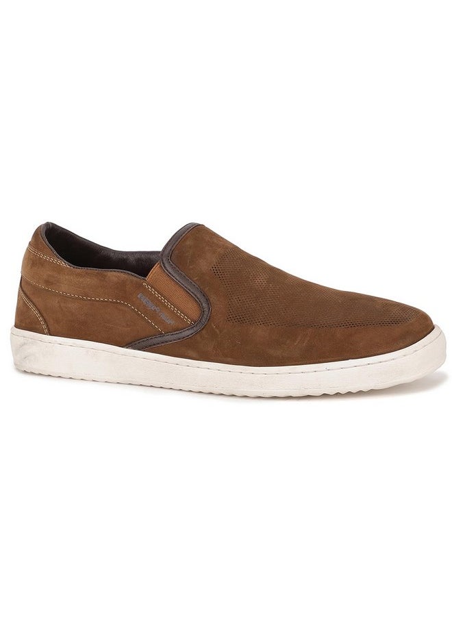 Hush Puppies - Hush Puppies Mens Smith PERF Slip ON Light Brown Sneaker - 9 UK (8533399) - Image 1