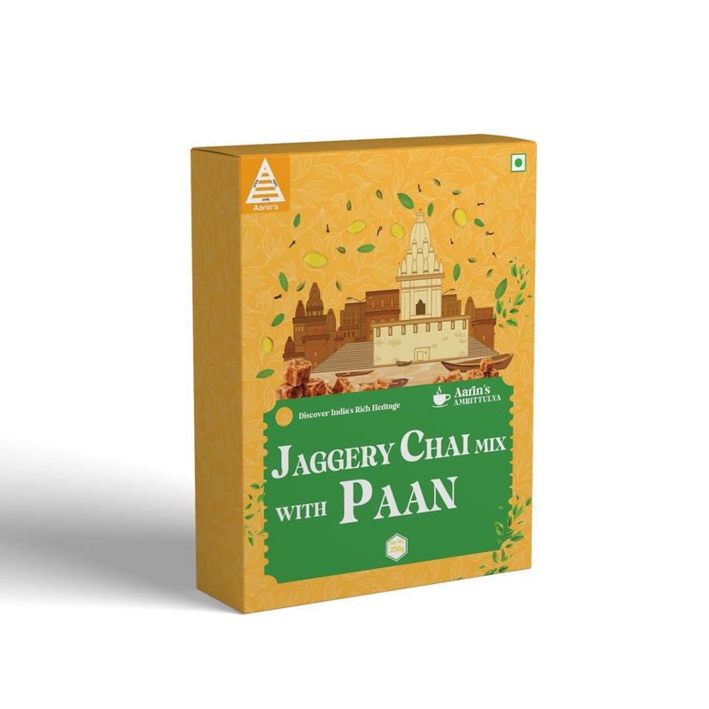 Aarin's Jaggery Chai Mix with Paan with Jaggery - 250 Grams | 3 in 1 Premium Tea mix with Jaggery, Assam Tea with Paan Masala | Flavor - Paan Masala - Image 2