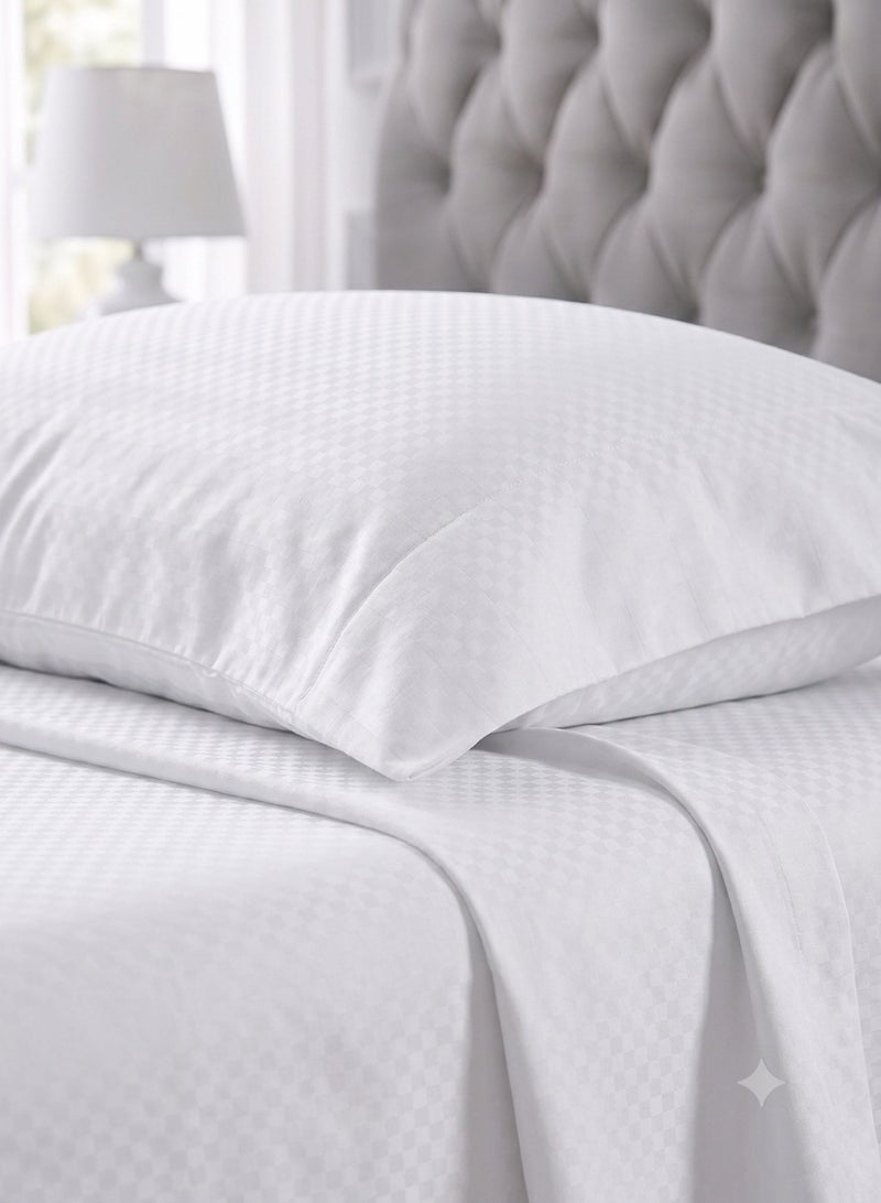 ZEESQUARE 4-Piece Luxury Printed Microfiber Bed Sheet Set | Mini Check Pattern Bedding Set with Flat Sheet, Fitted Sheet & 2 Pillow Covers | Soft Breathable Hotel Quality Bed Sheets for King, Queen & Single Beds - Image 4