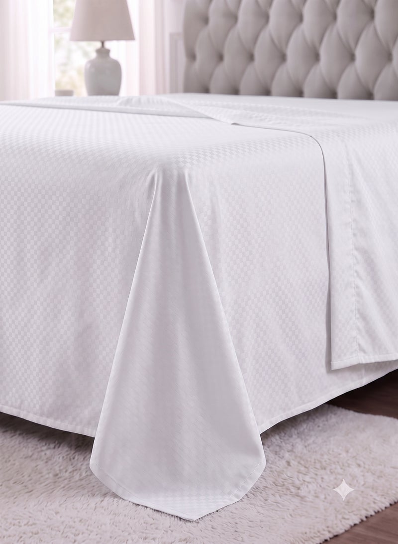 ZEESQUARE 4-Piece Luxury Printed Microfiber Bed Sheet Set | Mini Check Pattern Bedding Set with Flat Sheet, Fitted Sheet & 2 Pillow Covers | Soft Breathable Hotel Quality Bed Sheets for King, Queen & Single Beds - Image 3