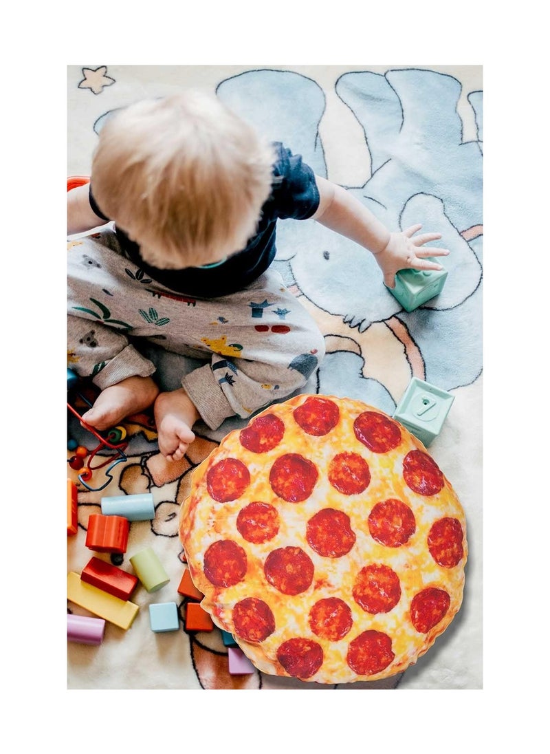 Pizza Shape Pillow, Fun Giant Round Food Plush Stuffed Pillow, Novelty Stuffed Toy 16 Inch  - Image 4