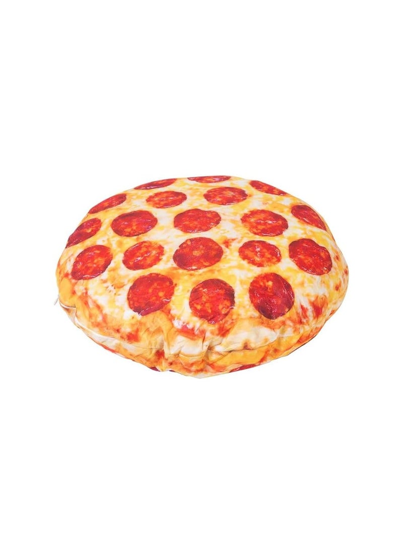 Pizza Shape Pillow, Fun Giant Round Food Plush Stuffed Pillow, Novelty Stuffed Toy 16 Inch  - Image 1