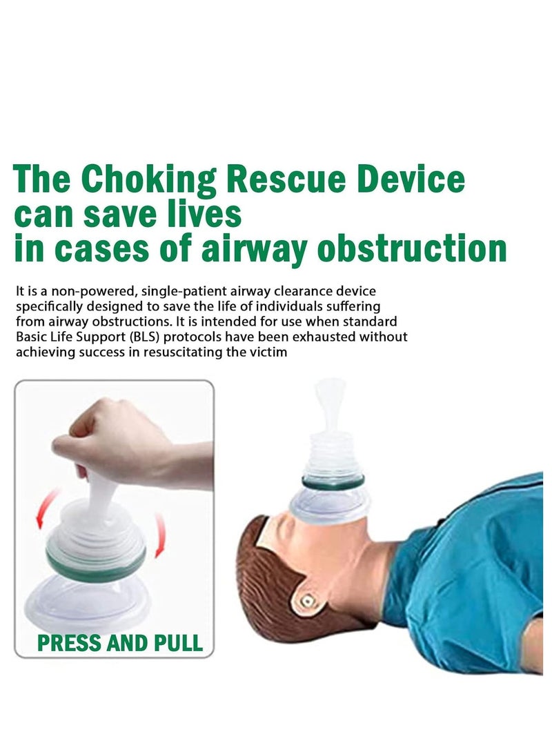 Generic - Choking Emergency Device, professional asphyxia first aid device for adults and children, suction obstruction device, and breathing trainer, with 2 masks of different sizes - Image 1